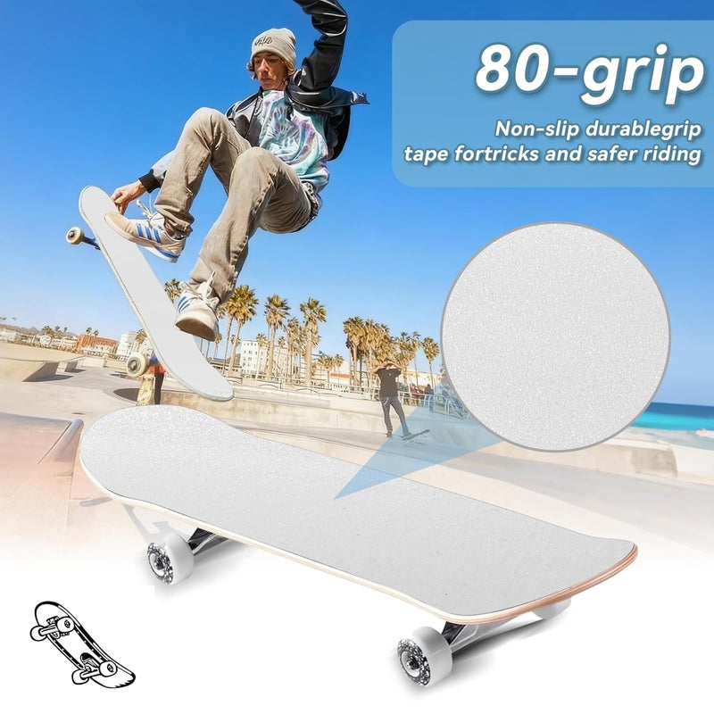 Aolabela Grip Tape, 10x50 Clear, No Air Bubbles, Griptape, Scooter & Skateboard Tape, 80 Grit - Image 5